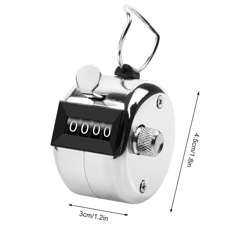 Oligei 2 Pack Metal Hand Counter Four-Digit Counter with Nylon