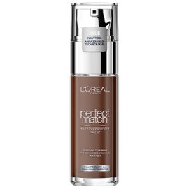 L'Oréal Paris Perfect Match Make-Up, Liquid Foundation with Hyaluron and Aloe Vera, No. 10.R Espresso, 30 ml