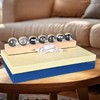 7 Galactic Crystal Ball Décor with LED Wooden Light Stand