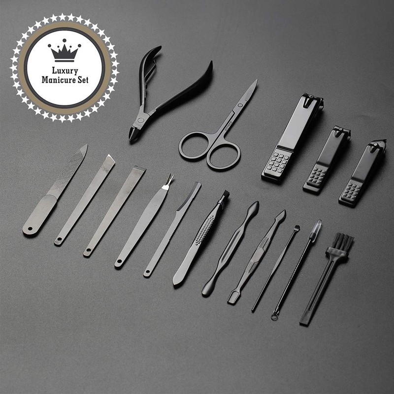 Gifts for Men/Women, Stainless Steel Manicure Set with PU leather