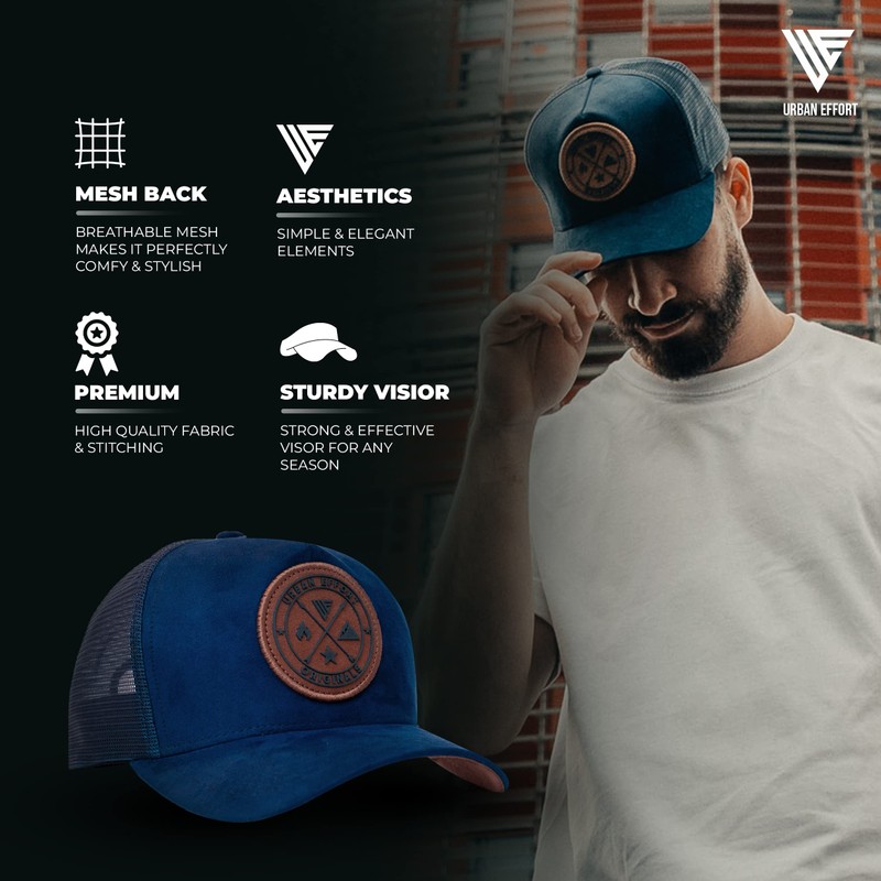 Urban Effort - Gorra de malla trasera para hombres y