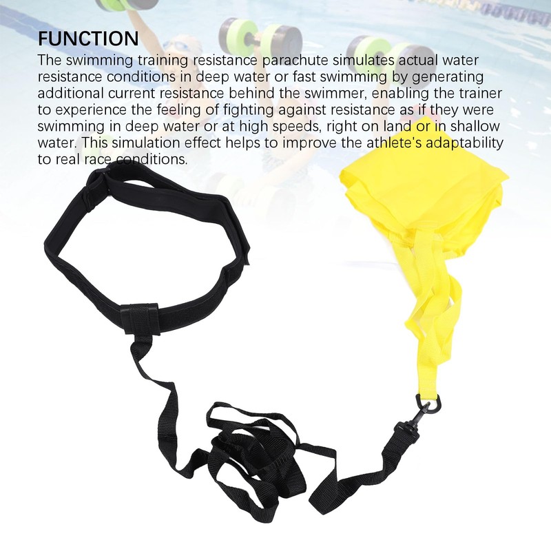 Swim Parachute Training Set, Swimming Strength Belt With Drag Parachute,