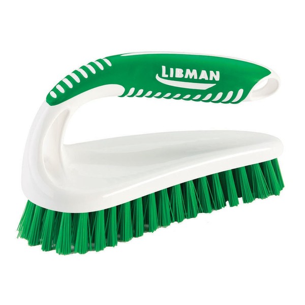 Libman Commercial 57 Power Scrub Brush, Polypropylene, 7" x 2.5" scrubbing Surface, Green and White (Pack of 6)