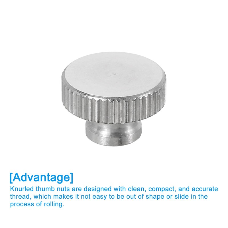 QUARKZMAN Knurled Thumb Nuts, 4 Pieces M3 x D11 mm