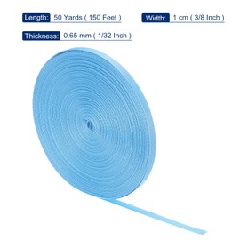 MECCANIXITY Nylon Webbing Strap Flat 3/8 Inch 50 Yards Light Sky Blue for Outdoor DIY Gear Repair, Backpack, Luggage-Rack, Crafts