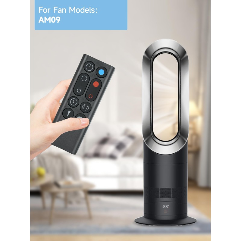 Snrigw Replacement Remote Control for Dyson AM09(Black) Compatible with Hot+Cool