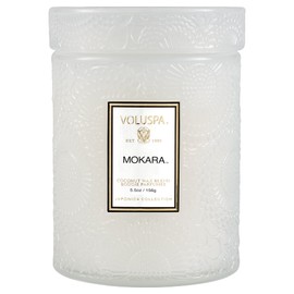 Voluspa Mokara, Small Candle Jar, 5.5 oz, 50 Hour Burn Time, All Natural Wicks and Coconut Wax for Clean Burning, Vegan, Poured in the USA
