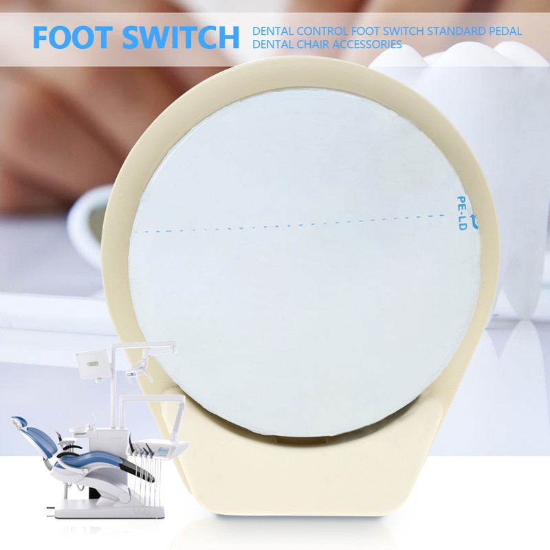 1pc 2-hole Dental Control Foot Switch Round Pedal Dental Chair