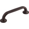 Top Knobs TK593BLK Mercer Collection 3-3/4" Oculus Oval Pull, Flat