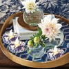 Gedengni Floral Flameless Tealights with Remote - 12 Pack Blue