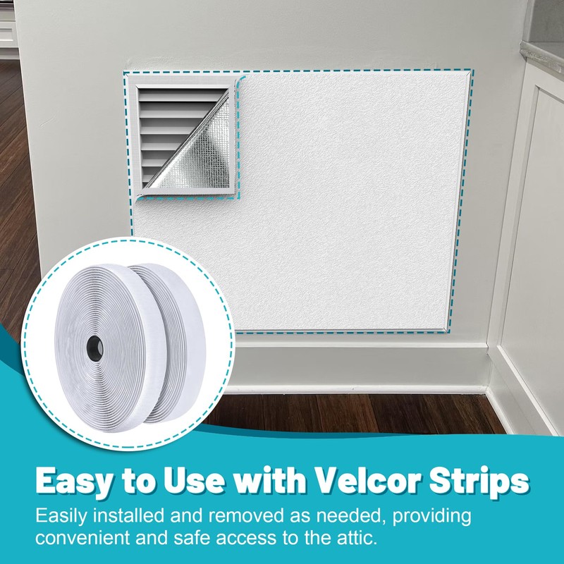 Chiligent Insulation Cover for Vents, Foam Thermal Insulation with Veclro