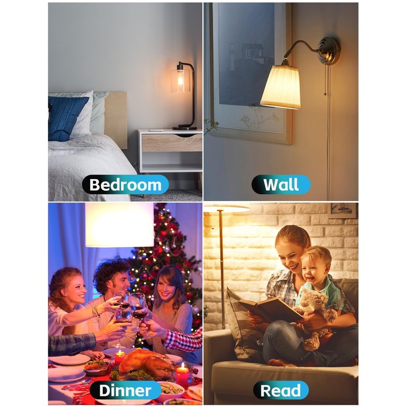 Jensense Edison Bulbs 6W E26 LED Bulb 60 Watt Equivalent,