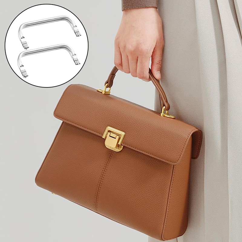 4 PCS Aluminum Purse Frame Clutch Bag Clasp U-Shaped Metal