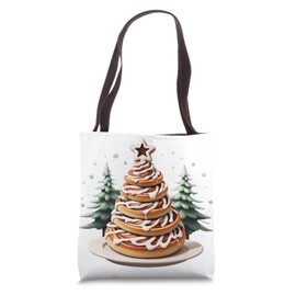 Cinnamon Roll Christmas Tree Tote Bag