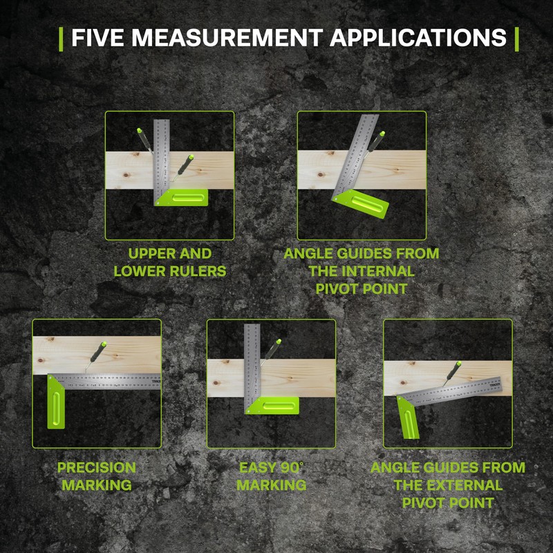TRACER 300mm Carpenter's Square Joiner Marking Tool Try Square with