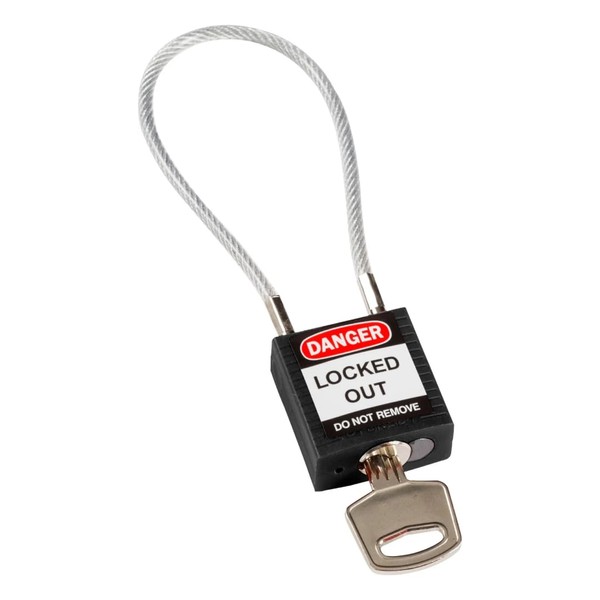 Brady Compact Cable Padlock Pack of 6 - Lockout Security