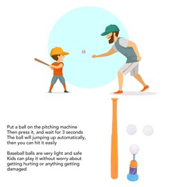 Juguete de Béisbol, Camiseta de Bateo de Teeball, Máquina de Lanzamiento de Béisbol, Juguetes Deportivos Al Aire Libre para Niños y Niñas
