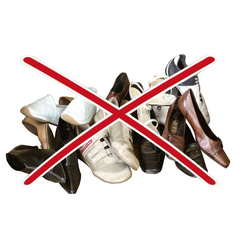 Maximex Shoe Holder for Ballerinas, Polypropylene, Grey, 3er Pack, 26.5
