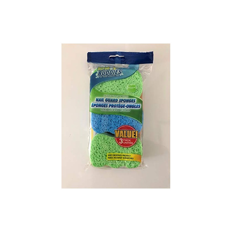 Scrub Buddies 3 Count Green Dual Sided Dish Washing Sponges