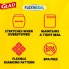 Glad Flex'N Seal Zipper Food Storage Sandwich Bags, Resealable Snack