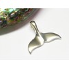 Silver Whale Fin Pendant Sterling Silver Animal Rights Protection Unisex,