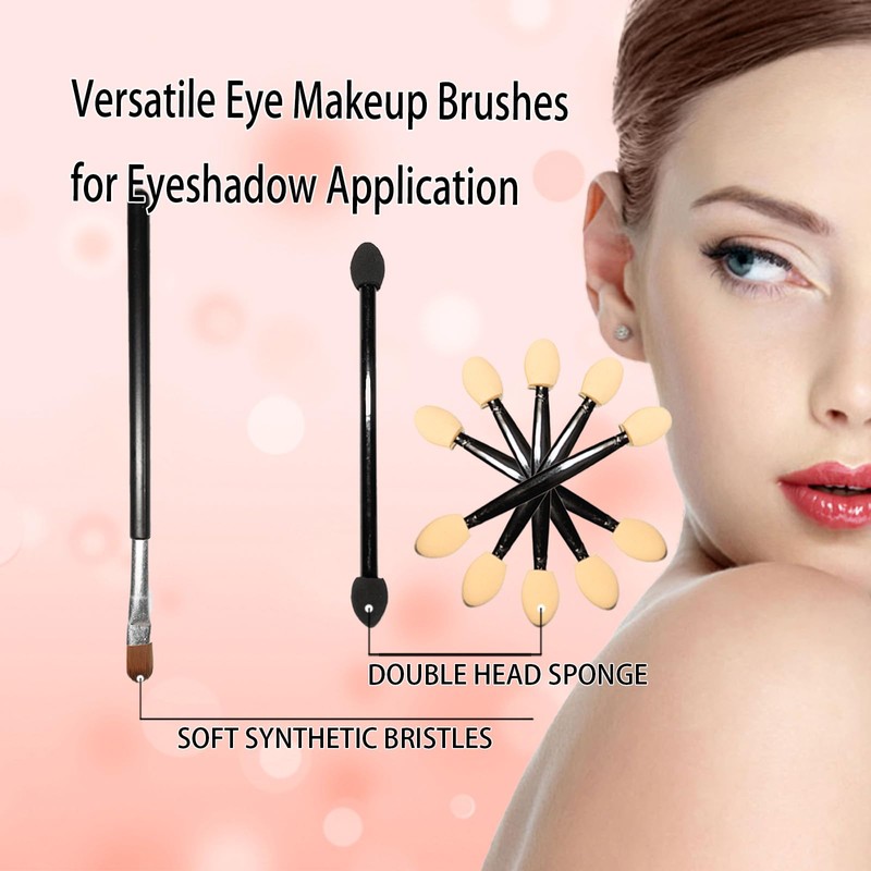 Benixmidart 9Pcs Makeup Brush Set, 1 Eyeliner Brush 1 Eyebrow