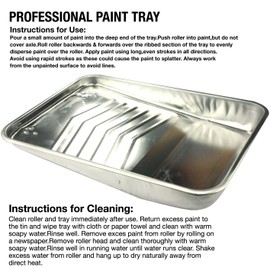 KingOrigin 1 Piece 9 inch Metal Paint Tray with 10 Tray Liners,Paint Tray for Paint Roller,for Paint Brush,Home Repair Tools Multi Use