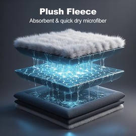 PJGGZ Men's Shawl Collar Bathrobe, Soft Long Towel Robe for Men - Super Absorbent Quick Dry yet Warm, Khaki, Small-Medium