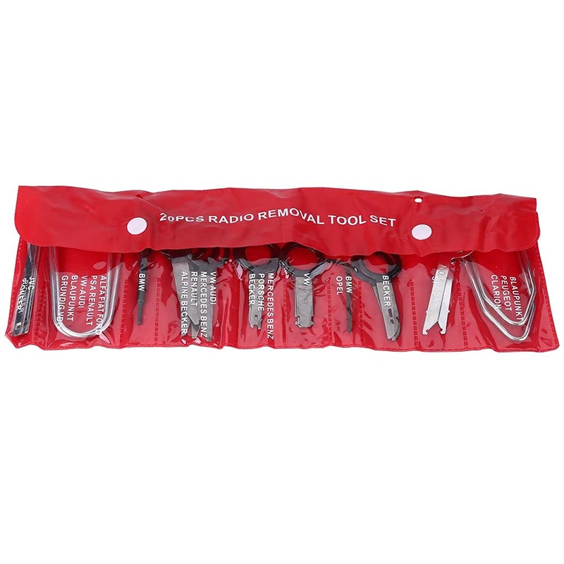 Qiilu Universal Removal Tool, 20 Pieces Universal Car Audio Stereo