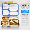 HOMEKOL Stainless Steel Bento Lunch Box: 4-Compartment Leak-Proof Lunch Container