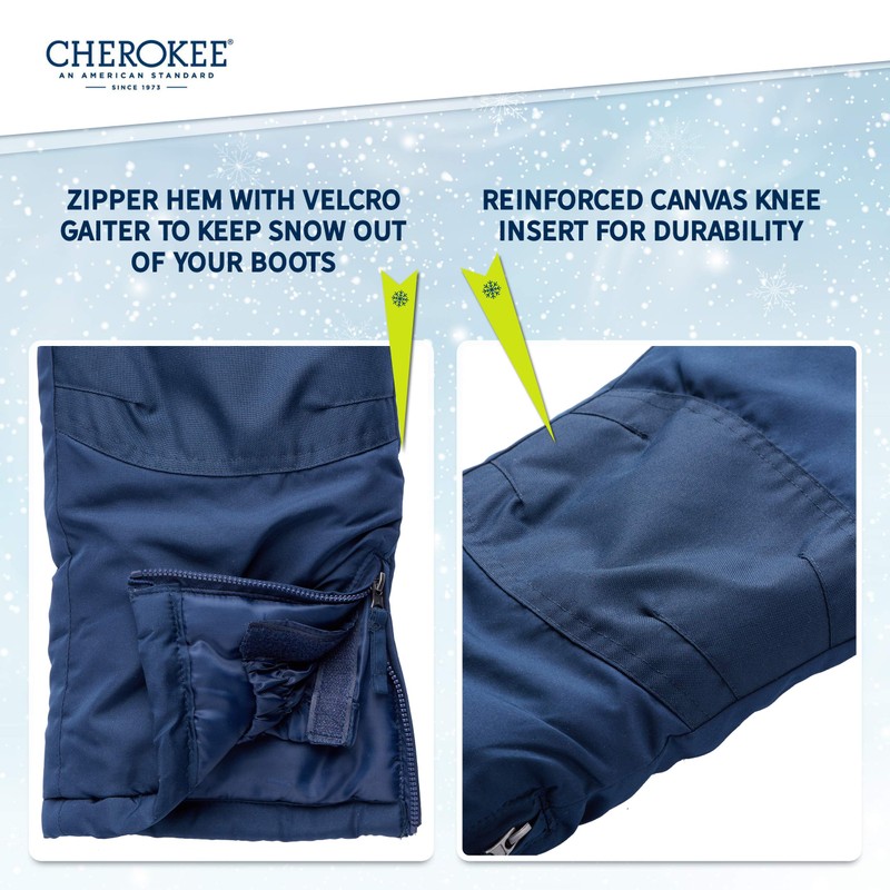 Cherokee Boys & Girls Insulated Ski Snow Pants, Size 12/14,