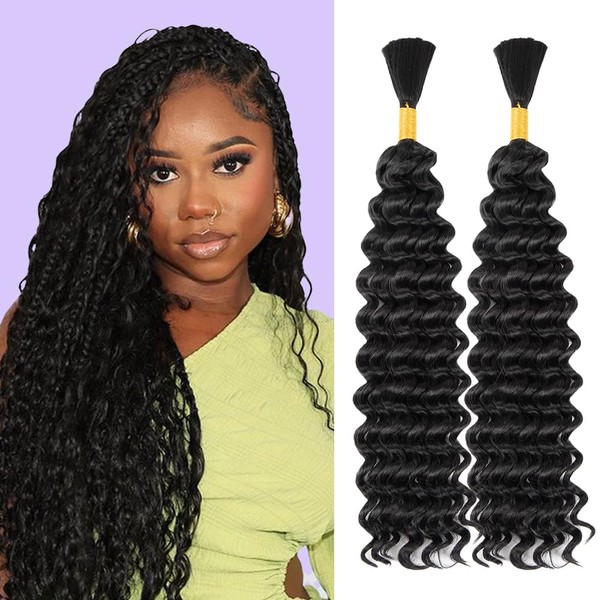 Deep Wave Bulk hair for Braid No Weft Deep Wave