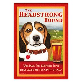 Retro Dogs Refrigerator Magnets - Beagle Ale Beer & Biscuit - Advertising Art