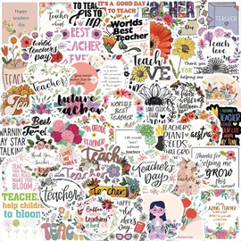 Teacher Stickers,Inspired Flowers Stickers Water Bottle Laptop Scrapbooking Decals Teacher Gifts