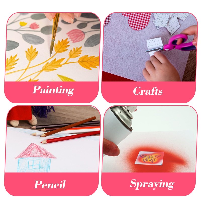 100 Pcs Small Stencils for Painting, 2 x 2 Inch