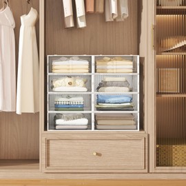 EazeHome 8 Pack Clear Boot Boxes Stackable, Boot Storage Boxes for Tall Boots, Shoes Box Plastic Oragnizer with Lids, Shoes Organizer Container for Closet, Under Bed Boot Storage