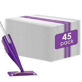 (45 Count) WetJet Disposable Mop Pad Refills Compatible with Swiffer WetJet, Spray Cleaning Replacement Pads, Multi-Surface Mop Pad Refills for Floor Cleaning, 45 Pieces Spare Pack