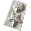 dennycraftmoulds Shell Starfish Concrete Moulds Plaster Casting Molds, white