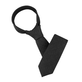 Allegra K Men's Self Tied Solid Color Formal Casual Skinny Necktie One Size Black