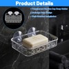lMengjbang 2Pcs Suction Cup Soap Dish Holder Acrylic Shower Soap