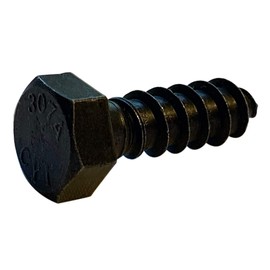 Small Parts 5064LB 1/2" x 4" Hex Lag Screw Gimlet Point Black Oxide (Pack of 5)