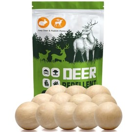 Deer Repellent for Plants, Rabbit Repellent for Garden, Deer and Rabbit Repellent Outdoor, Bunny Repellent, Keep Deer Away from Your Garden/Yard, 90 Days Protection, 12 Packs