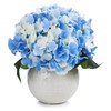 Enova Floral Artificial Silk Hydrangea Faux Flowers Arrangement in Round