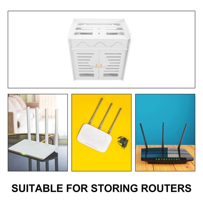 Cabilock Router Storage Box Basket for Hiding Router, Box Wifi