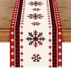 ASANMEYO Linen Red Christmas Table Runner 72 Inches Long Seasonal