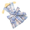 Plaid Dog Dress Bow Tie Harness Leash Set Breathable Soft