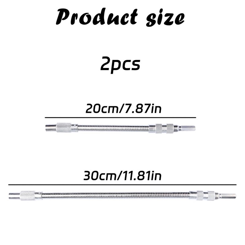 Thyonta 2 PCS Flexible Extension Screwdriver Drill Bit Shaft Holder