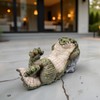 Whimsical Lazy Alligator Garden Statue – Funny Crocodile Yard Decor,