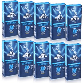 Meseta 100 Italian Decaffeinated Espresso Nespresso Compatible Coffee Capsules- For Use in Nespresso Essenza, Pixie, Citiz, Inissia, Lattissima, Creatista, Maestria, all Originaline Machines - 100ct