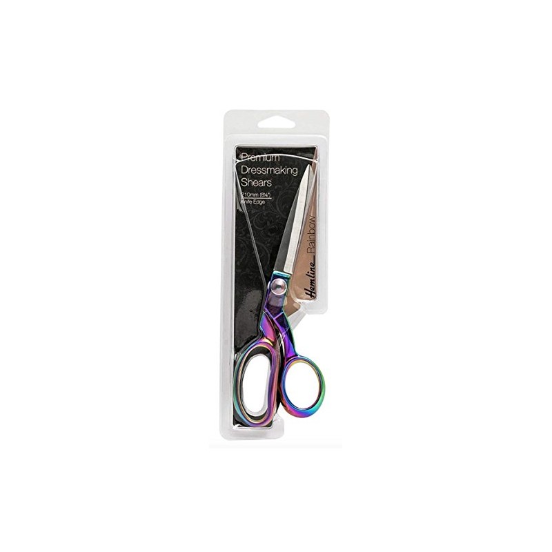 Hemline Rainbow Dressmaking Scissors - Very Sharp - 21cm /